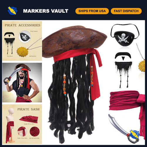 Adult pirate costume set - costume,