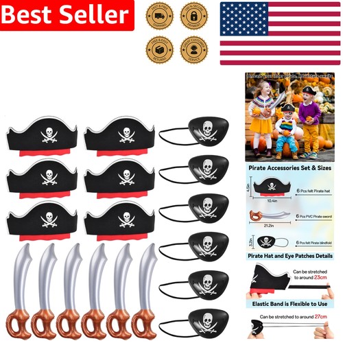 Pirate costume kit 18pc - pirate,